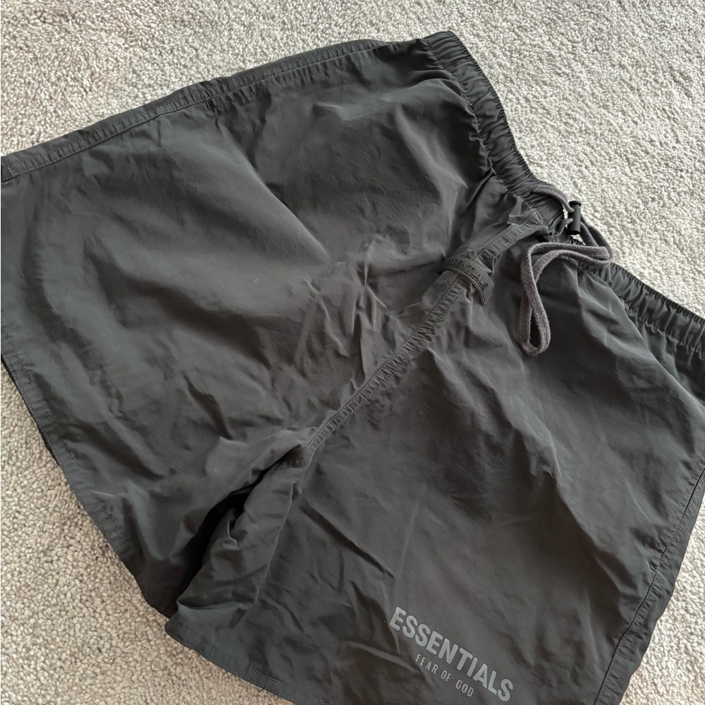 Essentials Black track Shorts pre owned